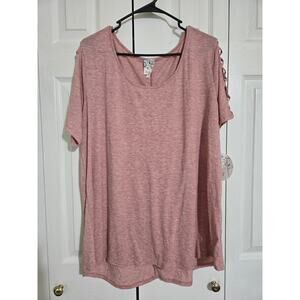 Naif 2x women's coral plus size blouse New with tags